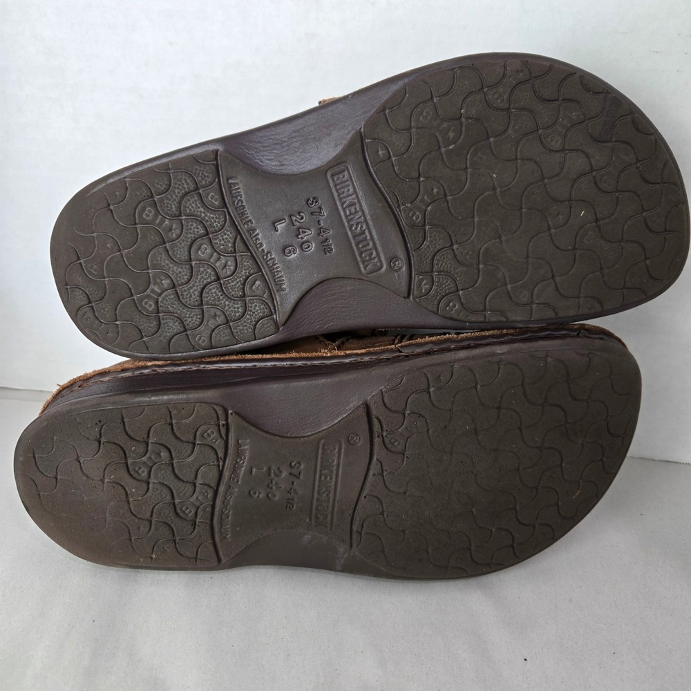 Birkenstock Size 6.5 Fisherman Sandals Leather Buckle Closed Toe Clogs #1307 - Picture 8 of 10
